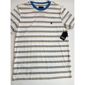 VALOR Men's L(46 ) T-Shirt  60%Cotton 40%polyester whate line